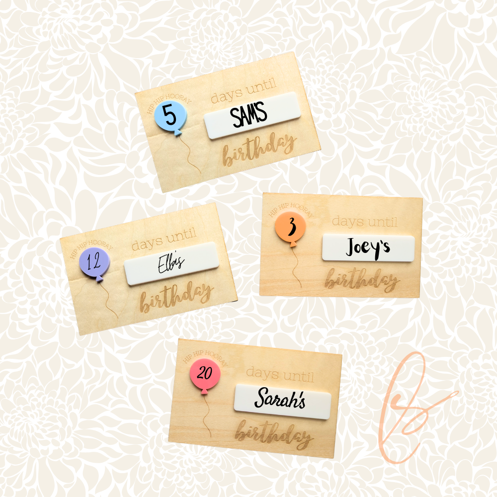 Happy Birthday Count Down Board