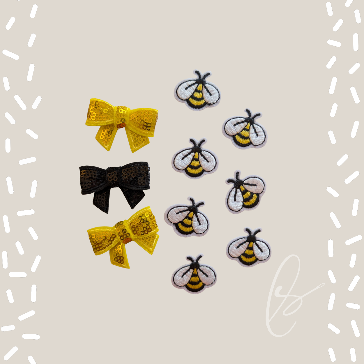 Bee & Bow Patches